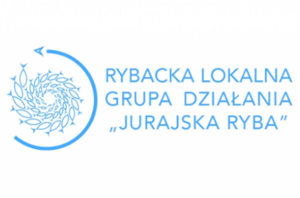 : Logotyp Rybackiej Lokjalnej Grupy Działania Jurajska Ryba.